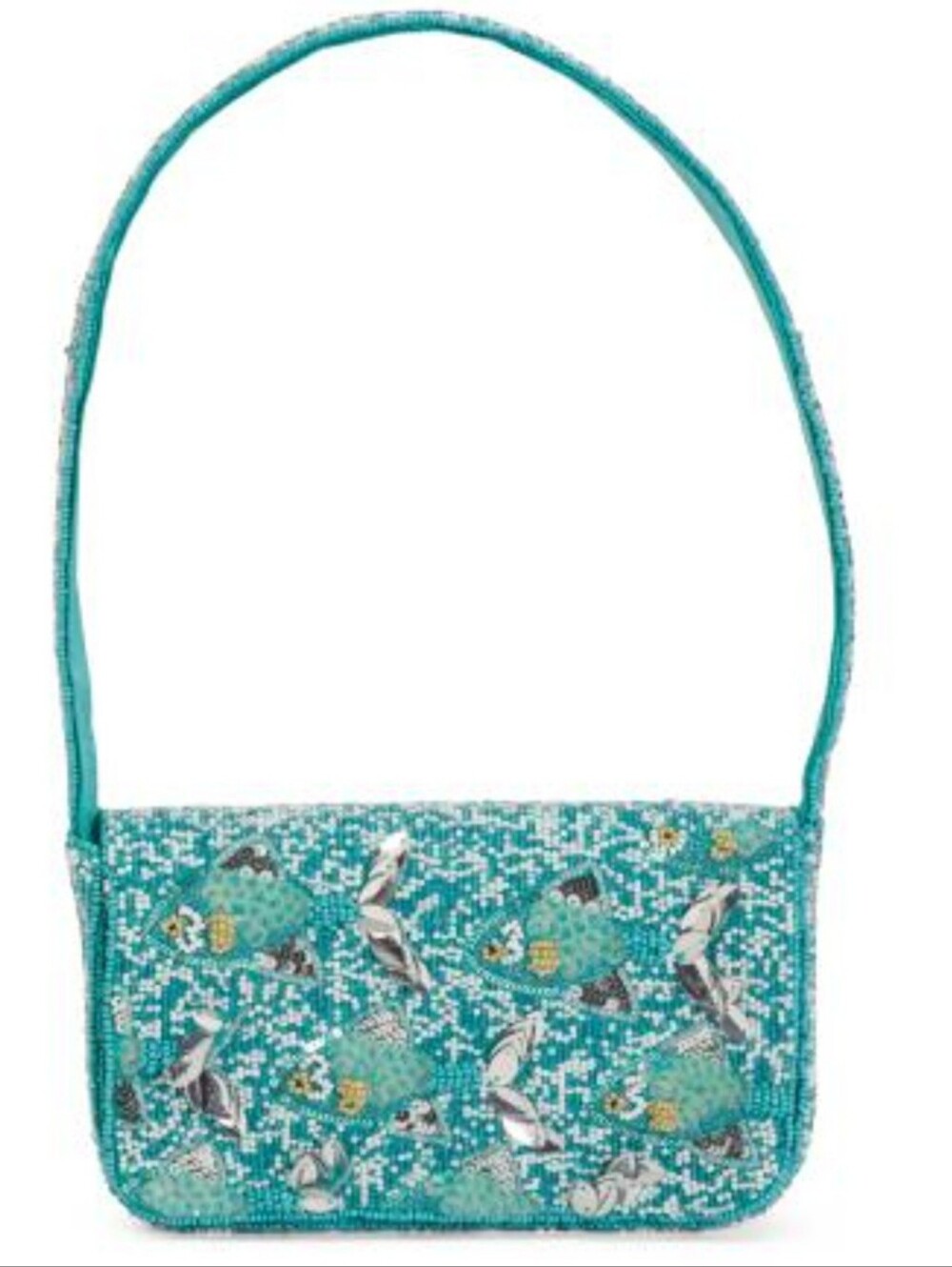 TJ Maxx Viral TikTok Beaded Fish Shoulder Bag Handcrafted India  Ocean Blue NWT